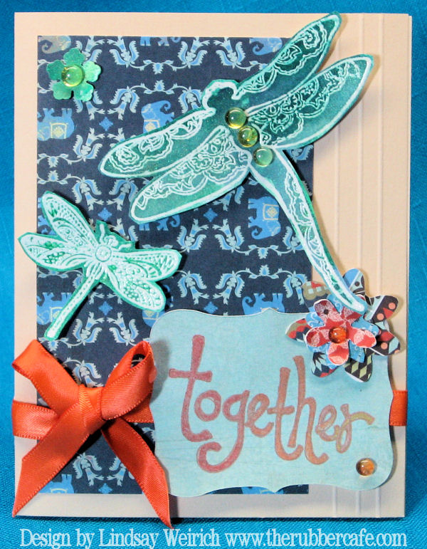 The scor-Pal is used to emboss the delicate lines on the edge of this card.