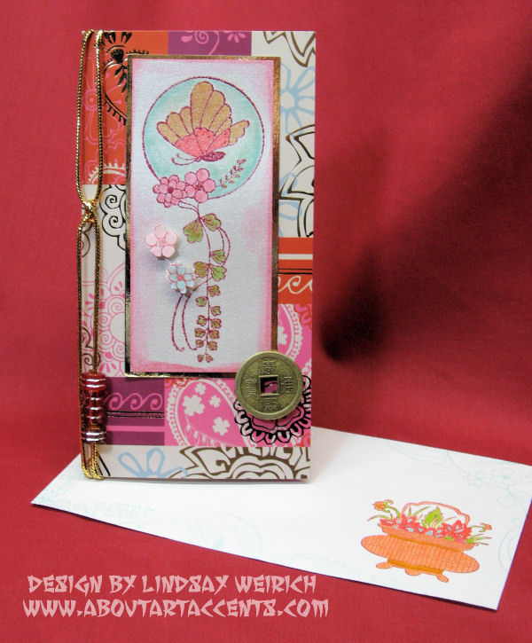 Money holder: Dollar Tree, Stamp: About Art Accents, Ink: Stampin Up, Emb. Powder: Jo Anns, Markers: LePlume, Whispers, Tombow