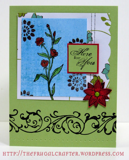 stamps/cardstock/ink: Stampin Up!, pattern paper: MME, American Crafts