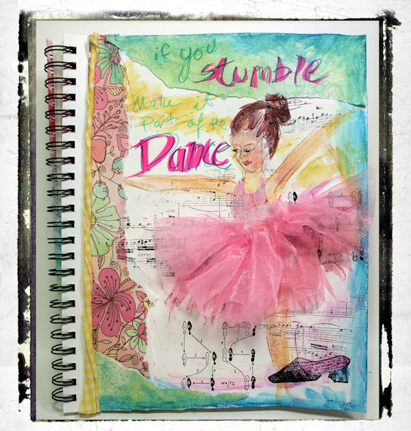 Dance Mixed Media Fun Art Journal Page! – The Frugal Crafter Blog