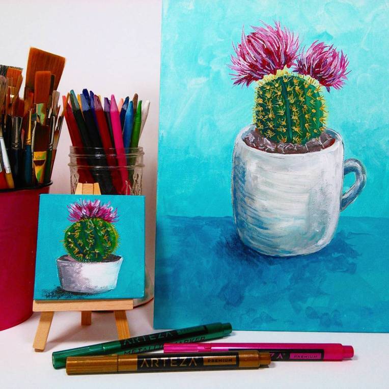 Featured image of post Cactus Paintings On Canvas