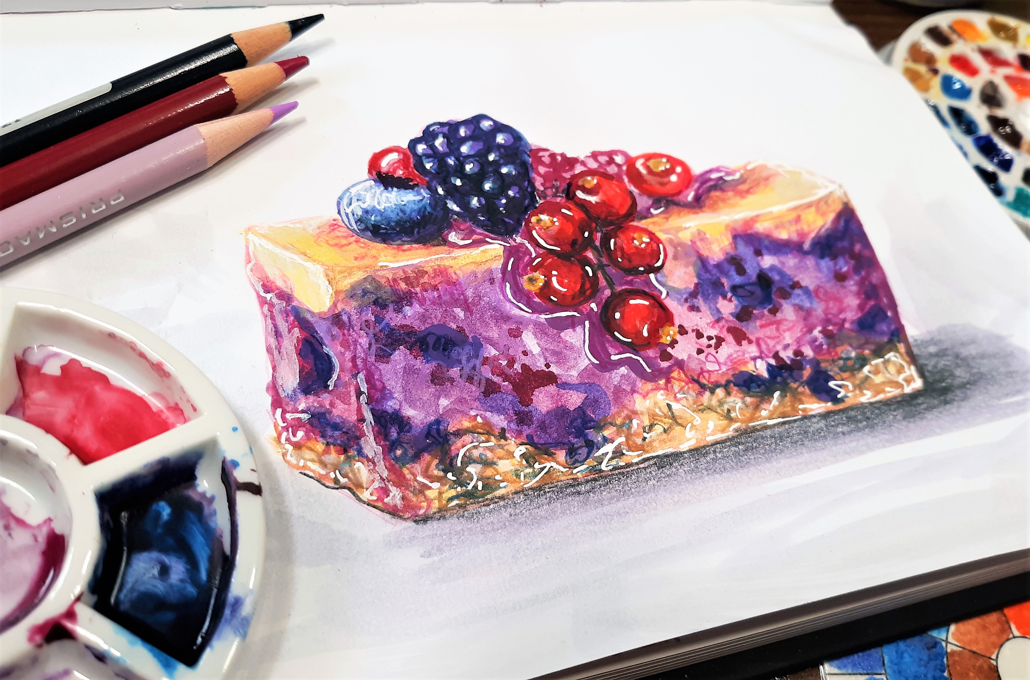 Sketchbook Sunday Berry Cake! – The Frugal Crafter Blog
