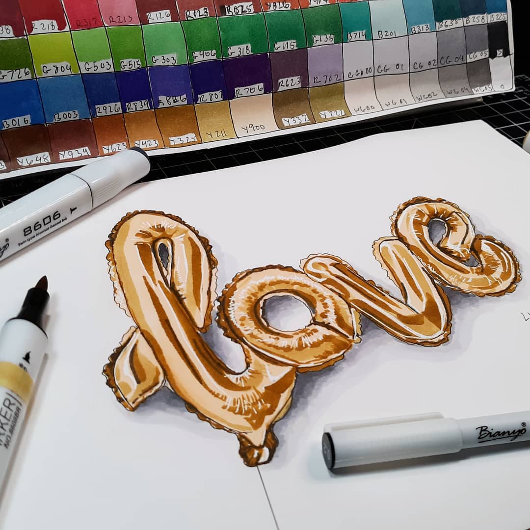 Sketchbook Sunday: Shiny Balloons in Alcohol Markers – The Frugal Crafter  Blog