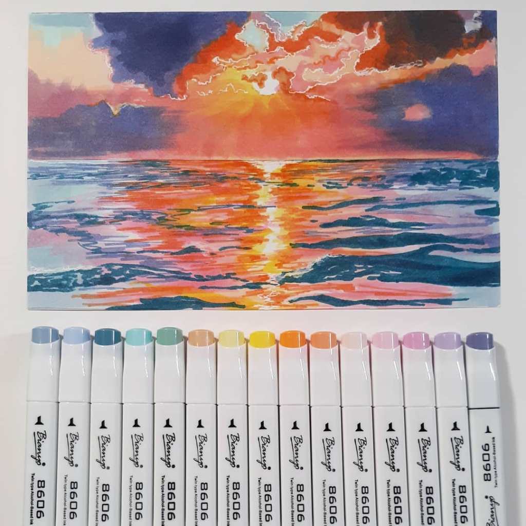 Alcohol Marker Sunsets (and a great marker deal!) – The Frugal
