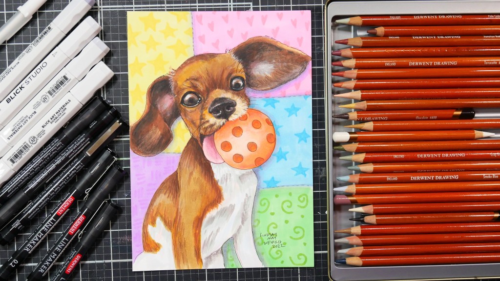 Pretty Puppy in Alcohol Markers and colored pencils! – The Frugal Crafter  Blog